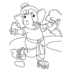Coloring page: Hindu Mythology: Ganesh (Gods and Goddesses) #96930 - Printable coloring pages