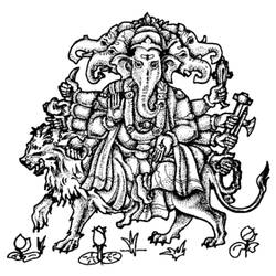 Coloring page: Hindu Mythology: Ganesh (Gods and Goddesses) #96958 - Free Printable Coloring Pages