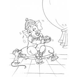 Coloring page: Hindu Mythology: Ganesh (Gods and Goddesses) #96981 - Free Printable Coloring Pages