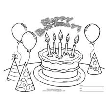 Coloring page: Anniversary (Holidays and Celebrations) #57309 - Free Printable Coloring Pages