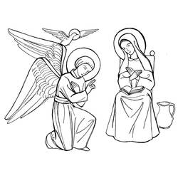 Coloring pages: Annunciation - Free Printable Coloring Pages