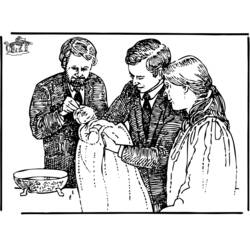 Coloring page: Baptism (Holidays and Celebrations) #57552 - Free Printable Coloring Pages