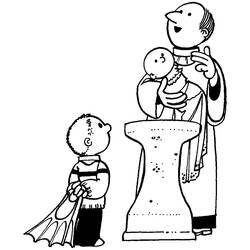 Coloring page: Baptism (Holidays and Celebrations) #57558 - Free Printable Coloring Pages