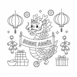Chinese New Year (Holidays and Celebrations) coloring page #221742 to print and color