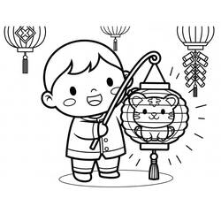 Chinese New Year (Holidays and Celebrations) coloring page #221750 to print and color