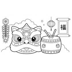Chinese New Year (Holidays and Celebrations) coloring page #221753 to print and color