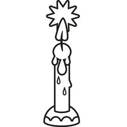 Coloring pages: Christmas Candle - Free Printable Coloring Pages