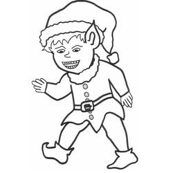 Coloring pages: Christmas Elf - Free Printable Coloring Pages