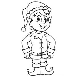 Coloring page: Christmas Elf (Holidays and Celebrations) #190347 - Free Printable Coloring Pages