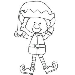 Coloring page: Christmas Elf (Holidays and Celebrations) #190351 - Free Printable Coloring Pages