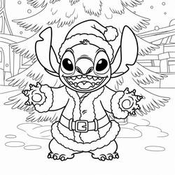 Coloring pages: Christmas Stitch - Free Printable Coloring Pages