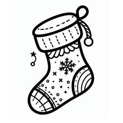 Coloring pages: Christmas Stocking - Free Printable Coloring Pages