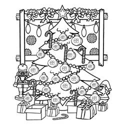 Coloring pages: Christmas Tree - Free Printable Coloring Pages