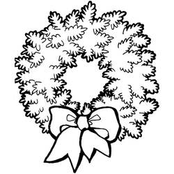 Christmas Wreath (Holidays and Celebrations) coloring page #204329 to print and color