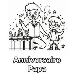 Coloring pages: Dad's Birthday - Free Printable Coloring Pages