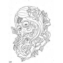 Coloring page: Day of the Dead (Holidays and Celebrations) #60146 - Free Printable Coloring Pages