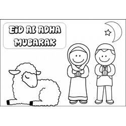 Coloring pages: Eid Mubarak - Free Printable Coloring Pages