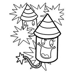 Coloring pages: Fireworks - Free Printable Coloring Pages