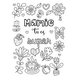 Coloring pages: Grandmother's Day - Free Printable Coloring Pages