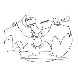 Coloring pages: Halloween Bat - Free Printable Coloring Pages