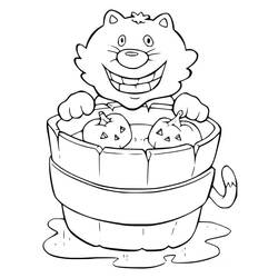 Coloring pages: Halloween Cat - Free Printable Coloring Pages
