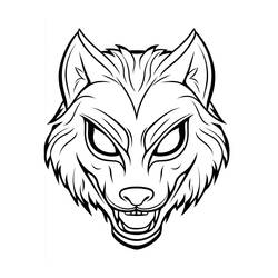 Coloring pages: Halloween Mask - Free Printable Coloring Pages