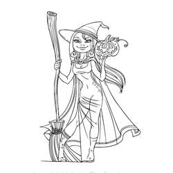 Coloring pages: Halloween Witch - Free Printable Coloring Pages