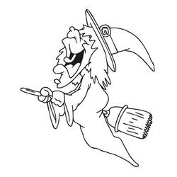 Coloring page: Halloween Witch (Holidays and Celebrations) #200301 - Free Printable Coloring Pages