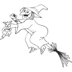 Coloring page: Halloween Witch (Holidays and Celebrations) #200313 - Free Printable Coloring Pages