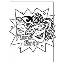 Mardi Gras (Holidays and Celebrations) coloring page #60660 to print and color