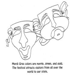 Mardi Gras (Holidays and Celebrations) coloring page #60683 to print and color