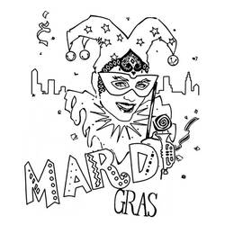 Mardi Gras (Holidays and Celebrations) coloring page #60685 to print and color