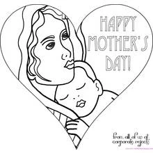 Mothers Day (Holidays and Celebrations) coloring page #129762 to print and color