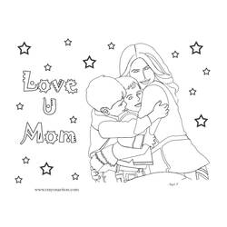 Mothers Day (Holidays and Celebrations) coloring page #129883 to print and color