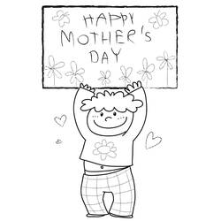 Mothers Day (Holidays and Celebrations) coloring page #129984 to print and color