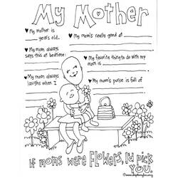 Mothers Day (Holidays and Celebrations) coloring page #130021 to print and color