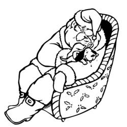 Santa Claus (Holidays and Celebrations) coloring page #104972 to print and color