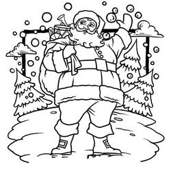 Santa Claus (Holidays and Celebrations) coloring page #174596 to print and color