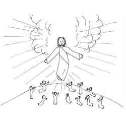Coloring pages: The Ascension of Jesus - Free Printable Coloring Pages