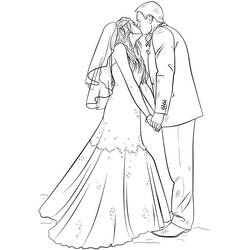 Wedding (Holidays and Celebrations) coloring page #201858 to print and color