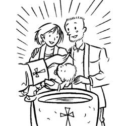 Coloring pages: Baptism - Printable coloring pages