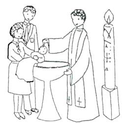 Coloring page: Baptism (Holidays and Special occasions) #57466 - Printable coloring pages