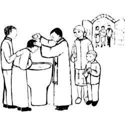 Coloring page: Baptism (Holidays and Special occasions) #57564 - Free Printable Coloring Pages