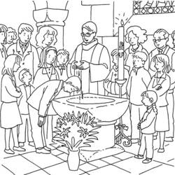 Coloring page: Baptism (Holidays and Special occasions) #57673 - Printable Coloring Pages