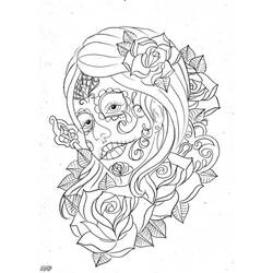 Coloring page: Day of the Dead (Holidays and Special occasions) #60146 - Printable coloring pages