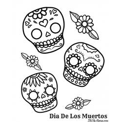 Coloring page: Day of the Dead (Holidays and Special occasions) #60182 - Printable coloring pages