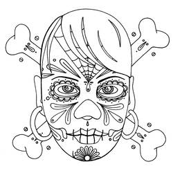 Coloring page: Day of the Dead (Holidays and Special occasions) #60232 - Free Printable Coloring Pages