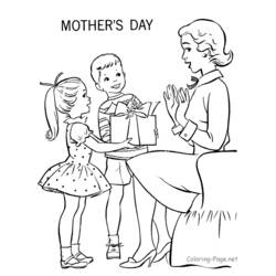Coloring page: Mothers Day (Holidays and Special occasions) #129767 - Free Printable Coloring Pages