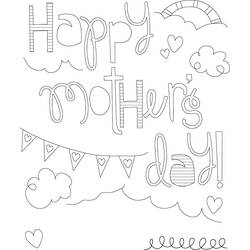 Coloring page: Mothers Day (Holidays and Special occasions) #129882 - Free Printable Coloring Pages