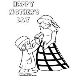 Coloring page: Mothers Day (Holidays and Special occasions) #129903 - Free Printable Coloring Pages